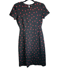 Polka Dot Midi Dress in Red and Black